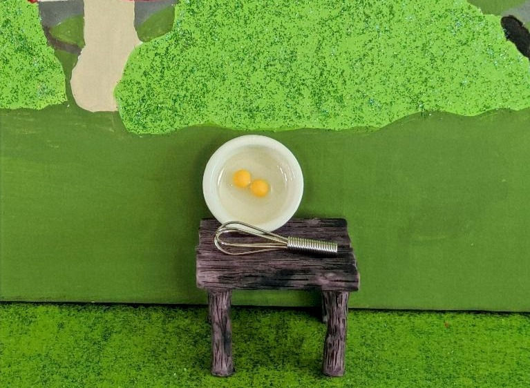 Thumbnail: Miniature Dollhouse Mini Eggs in Bowl Whisk Set
