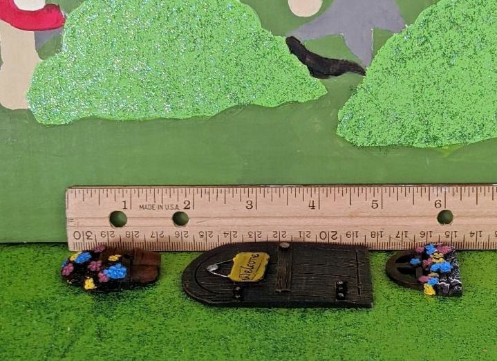 Thumbnail: Miniature 3 piece Door Window Flower Pots Set