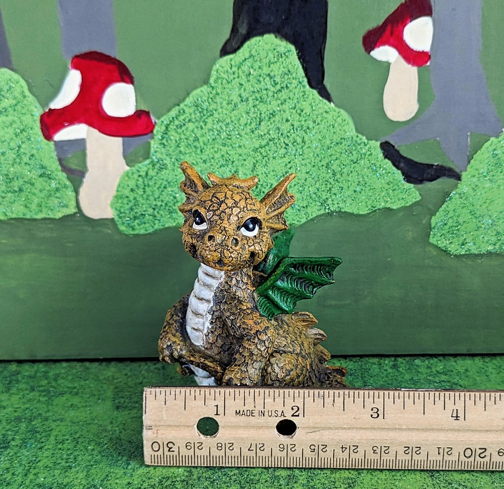 Thumbnail: Set of 4 Miniature Garden Dragon Statues 3.5" Indoor or Outdoor Display