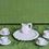 Thumbnail: Miniature Serving Pitcher Set 10 pieces White Metal Fairy Garden Dollhouse