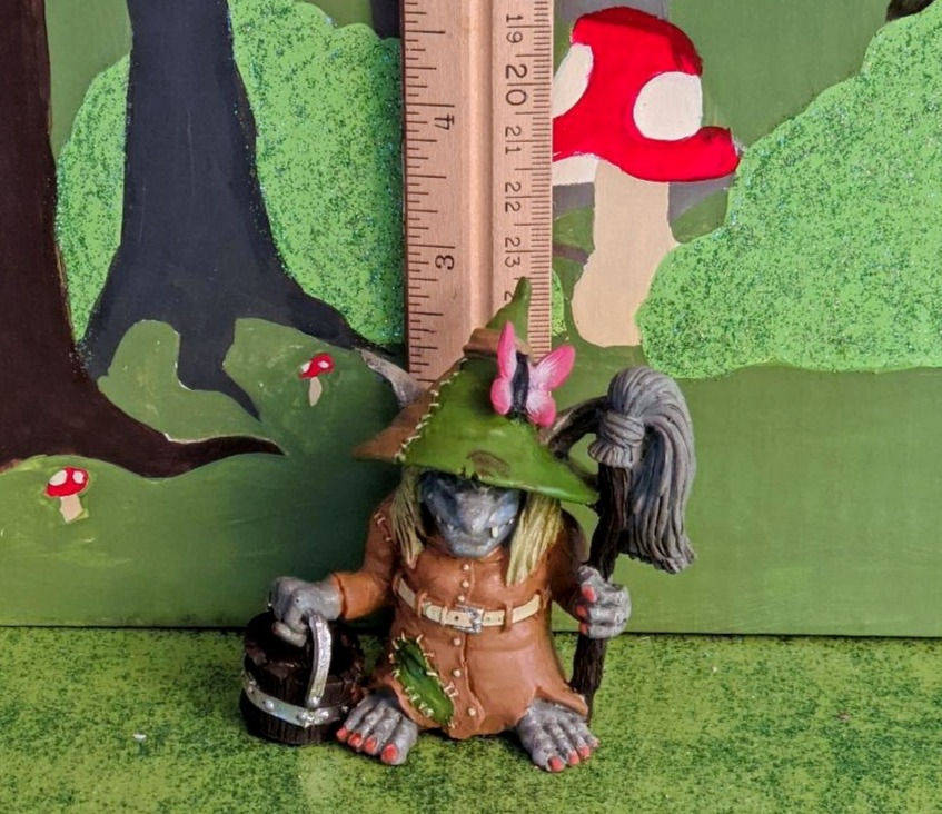 Thumbnail: Fiddlehead Fairy Garden Clementine the Charlady Troll Lady w/ Mop