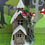 Thumbnail: 9" LED Winter House with Snow, Trees & Bristles Winter Christmas Display Village