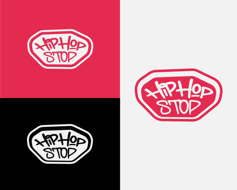 Logotipo HipHop Stop Diseño Gráfico Podcast