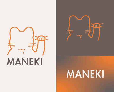 Maneki Oriental Food Logo Diseño
