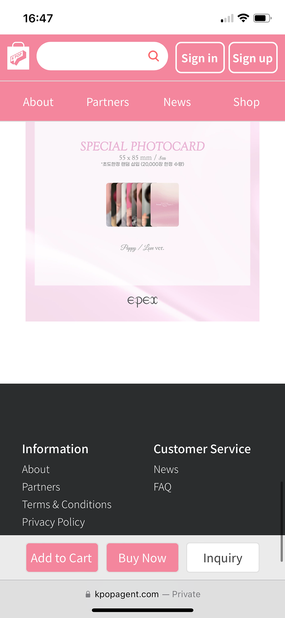 Thumbnail: EPEX ALBUM - 사랑의 서 Chapter 1. Puppy Love