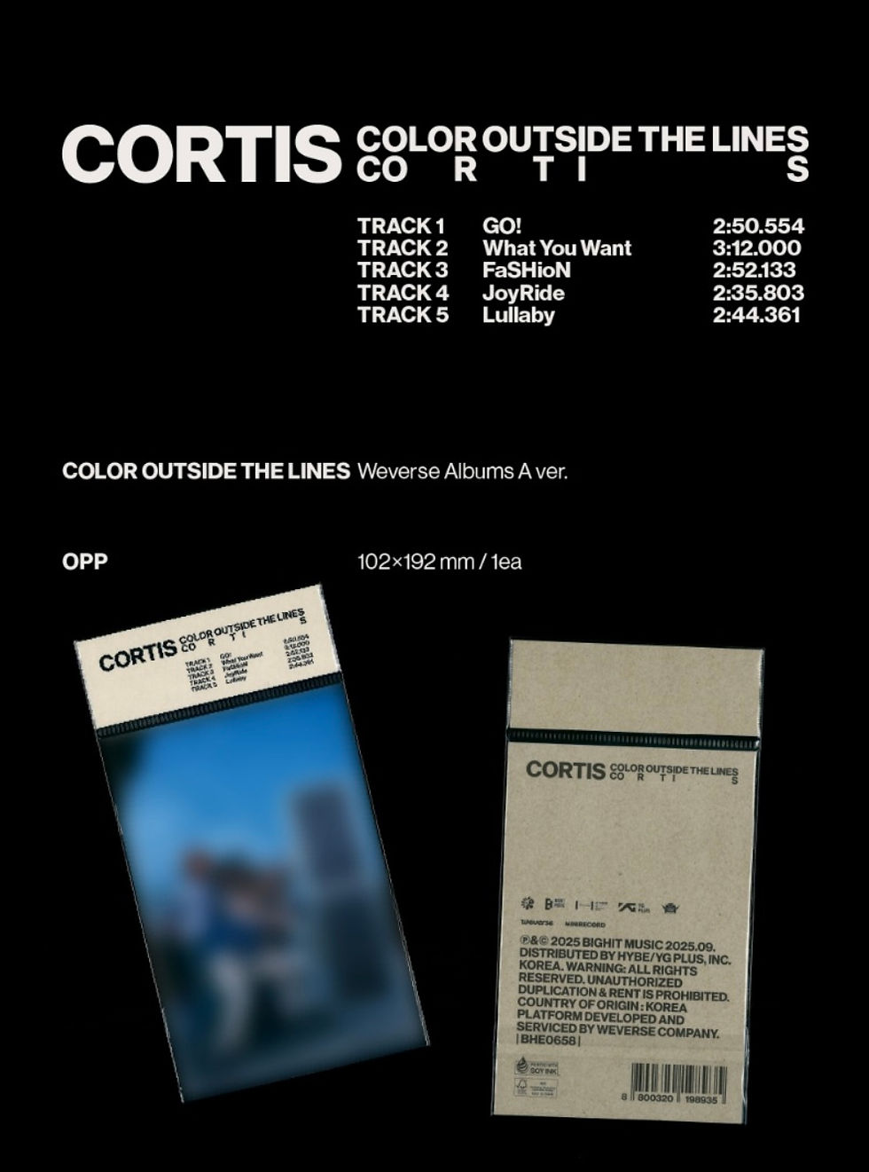 Thumbnail: CORTIS - Color Outside The Lines (weverse albums ver)