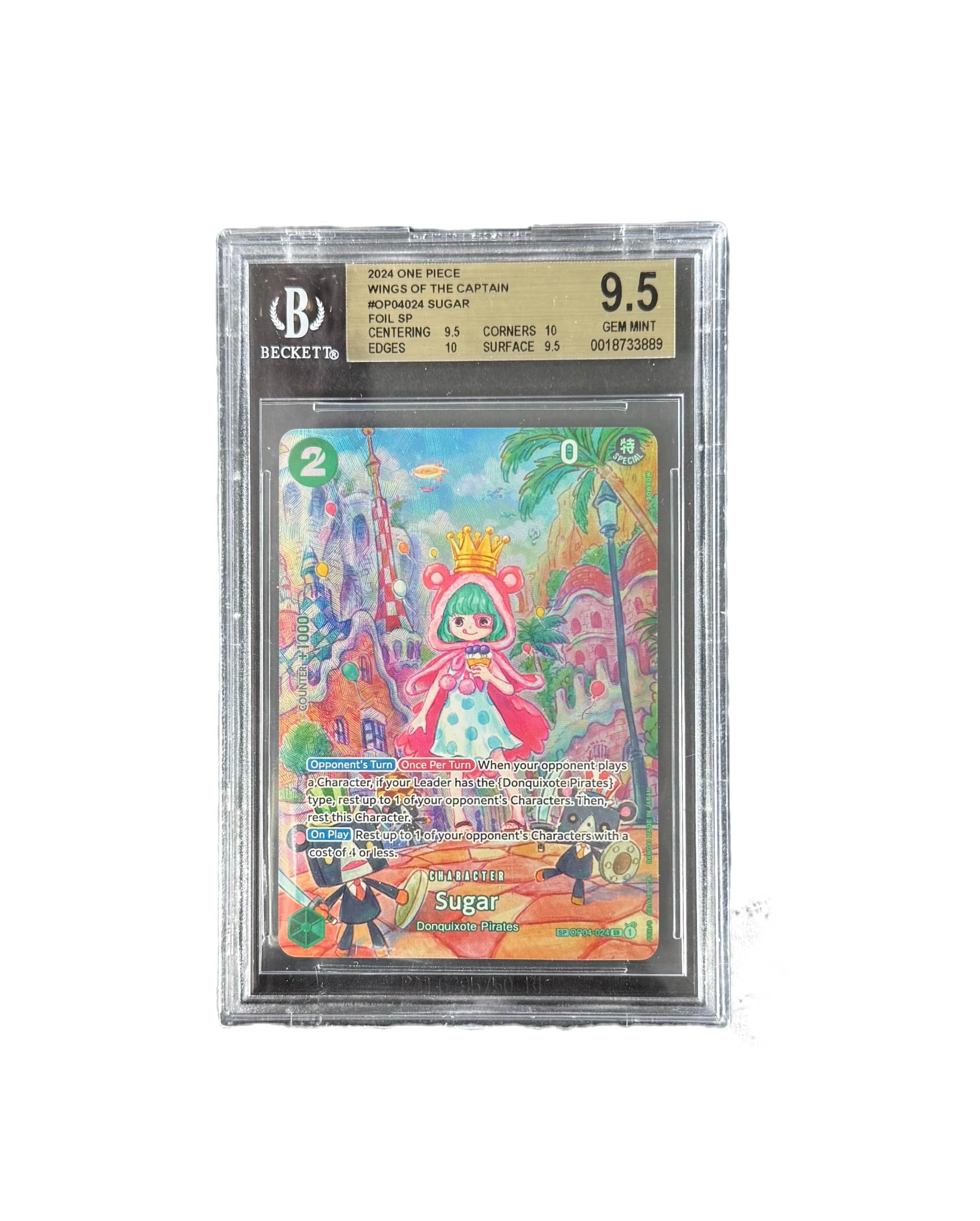 ONE PIECE TCG - Sugar OP04-024 (SP Parallel) Slab 9.5 Gem Mint