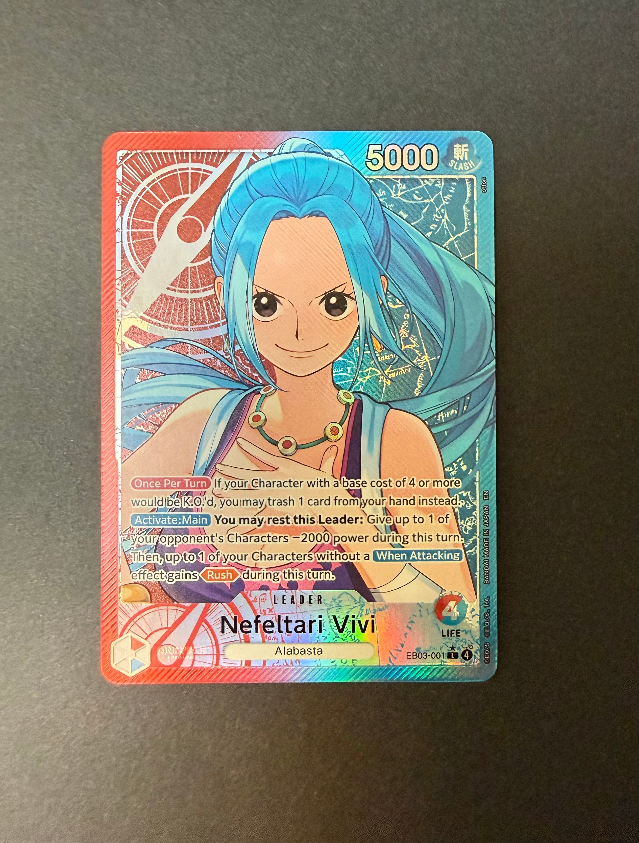ONE PIECE TCG - Nefeltari Vivi EB03-001 (Leader Parallel Foil)