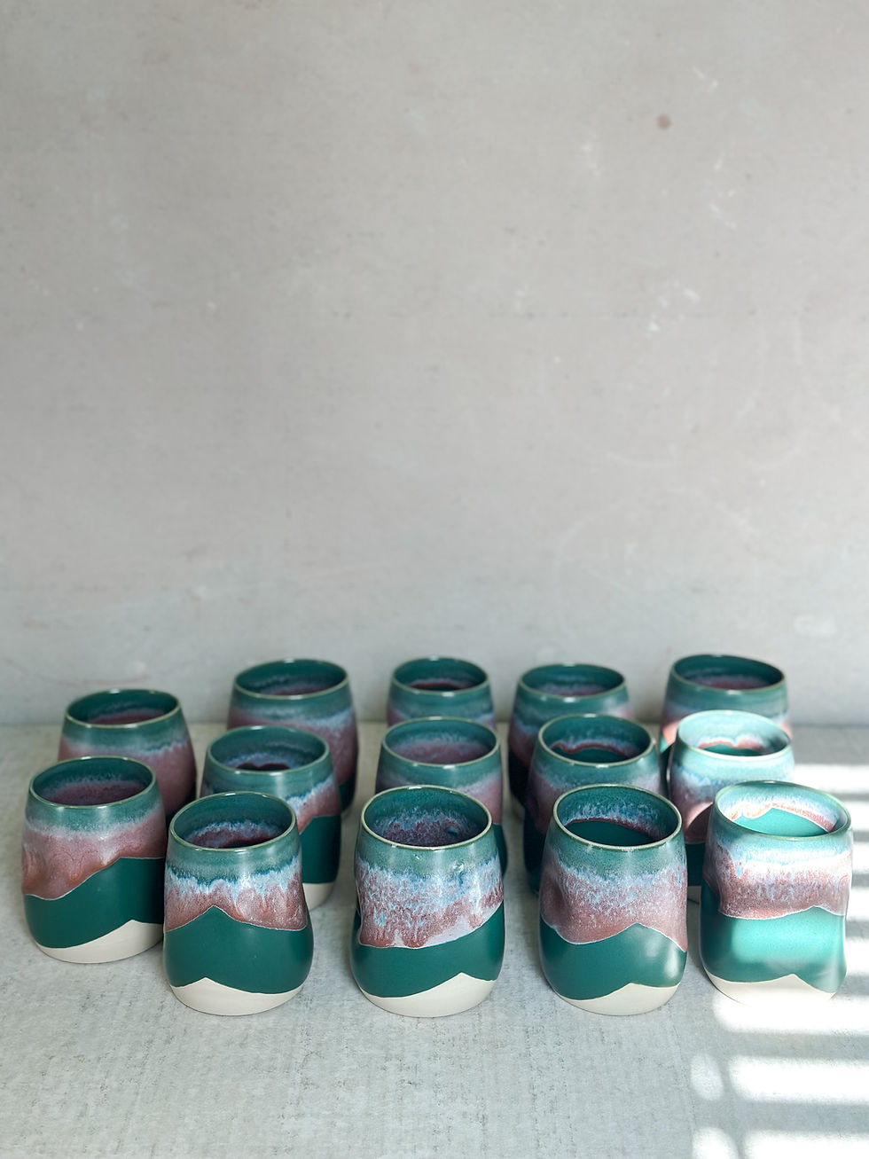 Thumbnail: custom order of 14 thumbprint cups