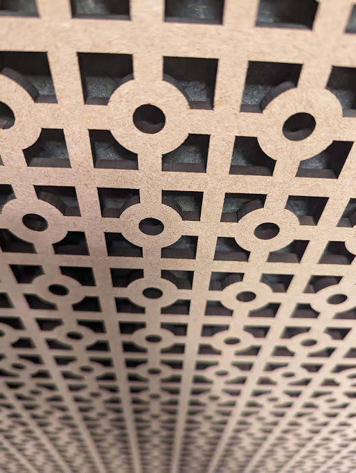 Thumbnail: Wooden ventilation panels made of 3mm thick MDF, size 1200mm x 620mm