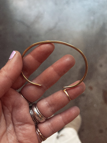 brass thin bangle | frank and easy