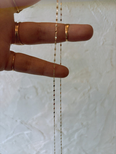 frank and easy K10ネックレス K10 gold delicate long chain necklace | frank and easy