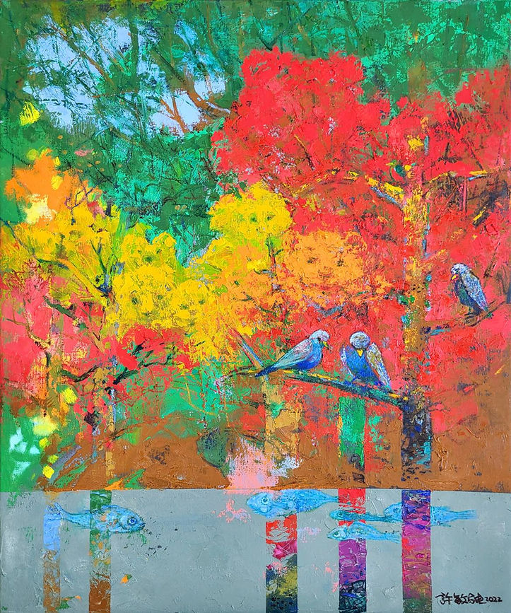 _許敏雄 森林之歌 2022 油彩 72.5x60.5cm(20F).jpg