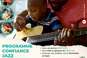 Umbrella for youth CONFIANC JAZZ JUNIOR pour des cours de guitar gratuits a destination des jeunes garçons et filles