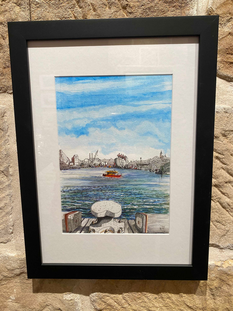 Thumbnail: White Bay from Anzac Bridge to Balmain framed
