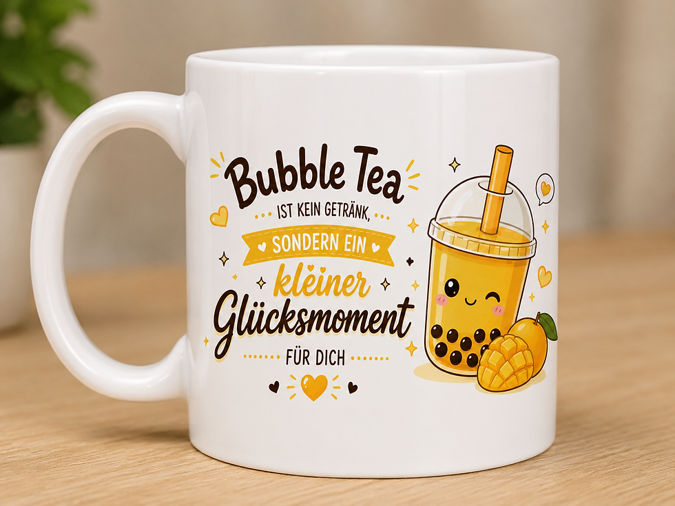 Miniaturbild: Motivtasse Bubble Tea kawaii