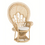Miniature : Fauteuil Emmanuelle en rotin et coussin blanc