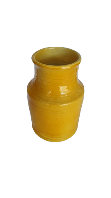 Pot Hector à fleurs de couleur jaune