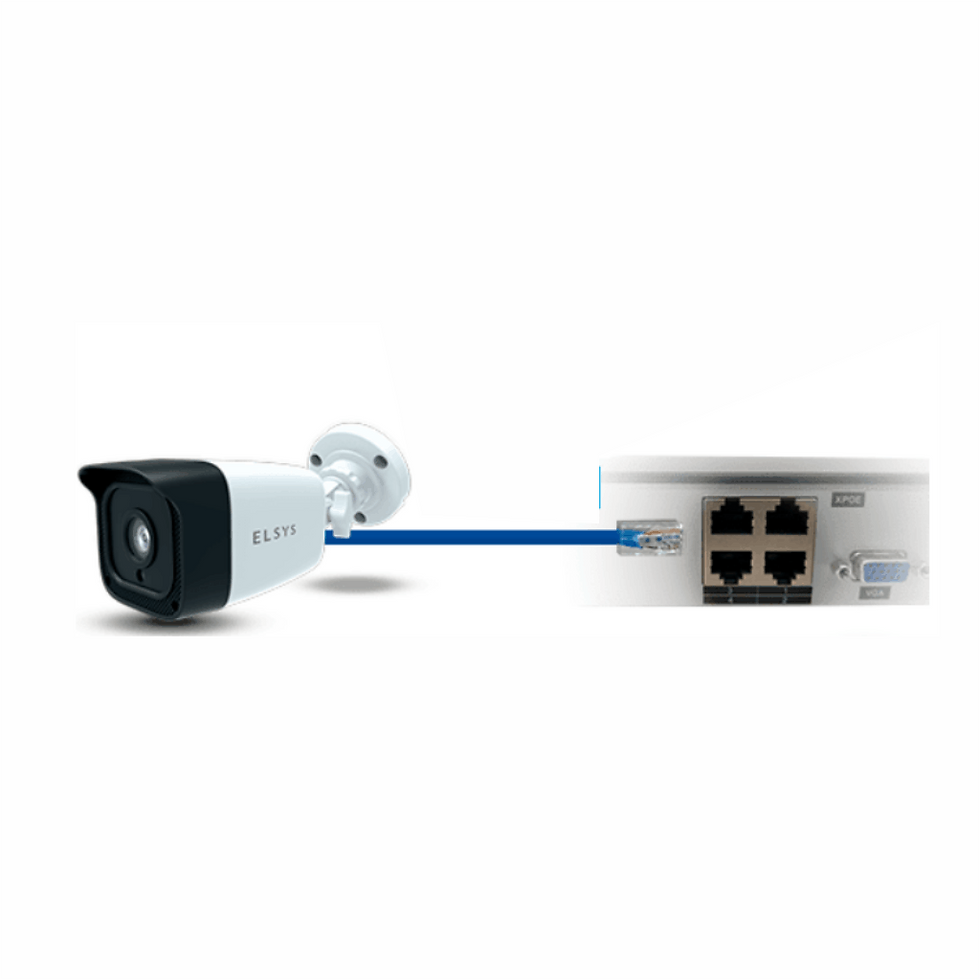 Miniatura: Kit Cftv 4 Câmeras Bullet Full Hd 2mp Dvr Elsys Anpoe HD 1TB