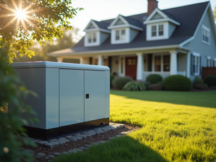 standby generator outside of a residential home