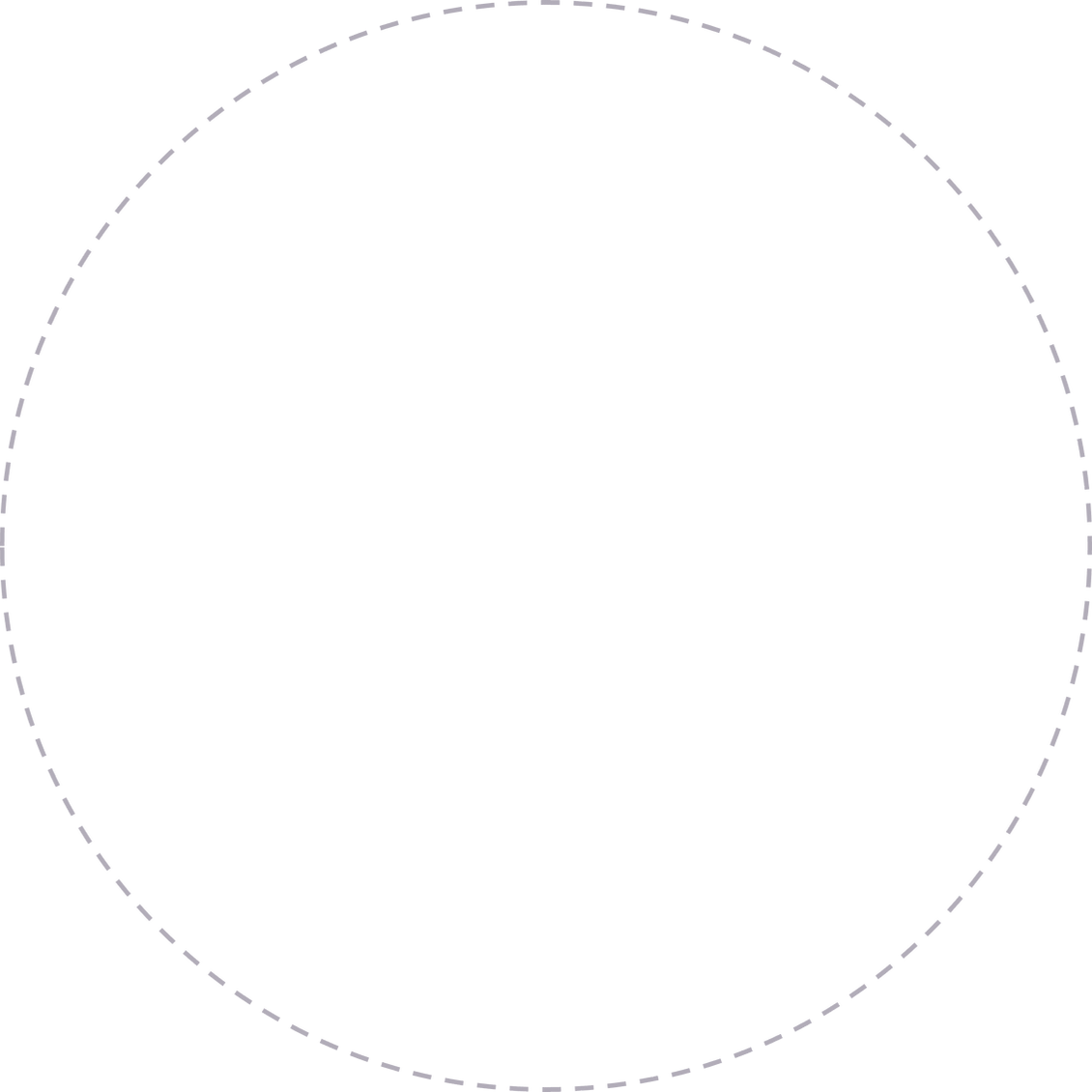 Curved Dashed Line