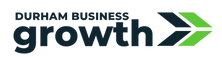 Durham Business Growth logo with a right-pointing arrow