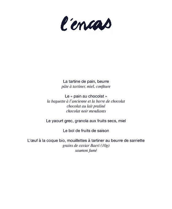 Menu Citron