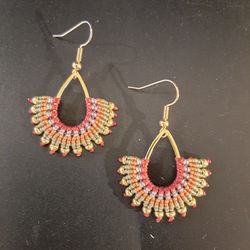 Boucles d'oreilles Hope en micro-macramé