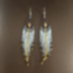 boucle d oreilles kachinaen micro-macramé et perle