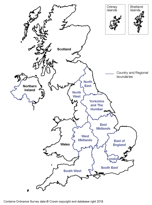 Regions of UK for pro-Europe work