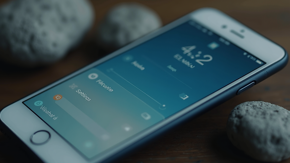 Close-up view of smartphone screen showing app settings menu