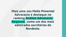 Mais um importante reconhecimento para o Mello Pimentel Advocacia!
