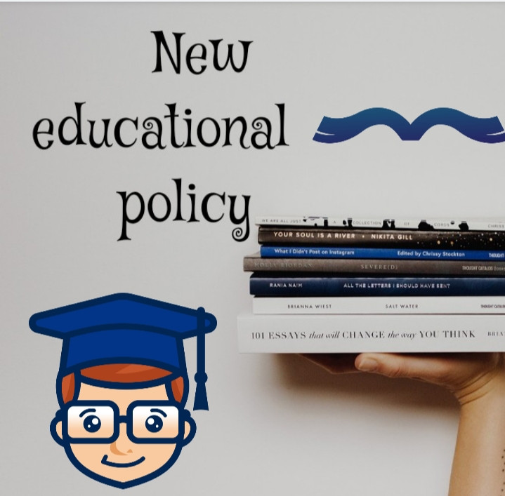 the education policy that india follow and the changes that are made in the policy and this is like an logo