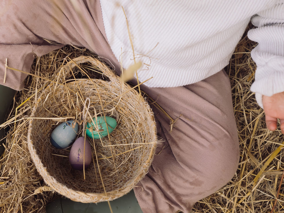 Thumbnail: Grapat Aurora Eggs Ornaments. Handcrafted Waldorf inspired toys. Creative play, Easter/Spring decor. Hanging decoration