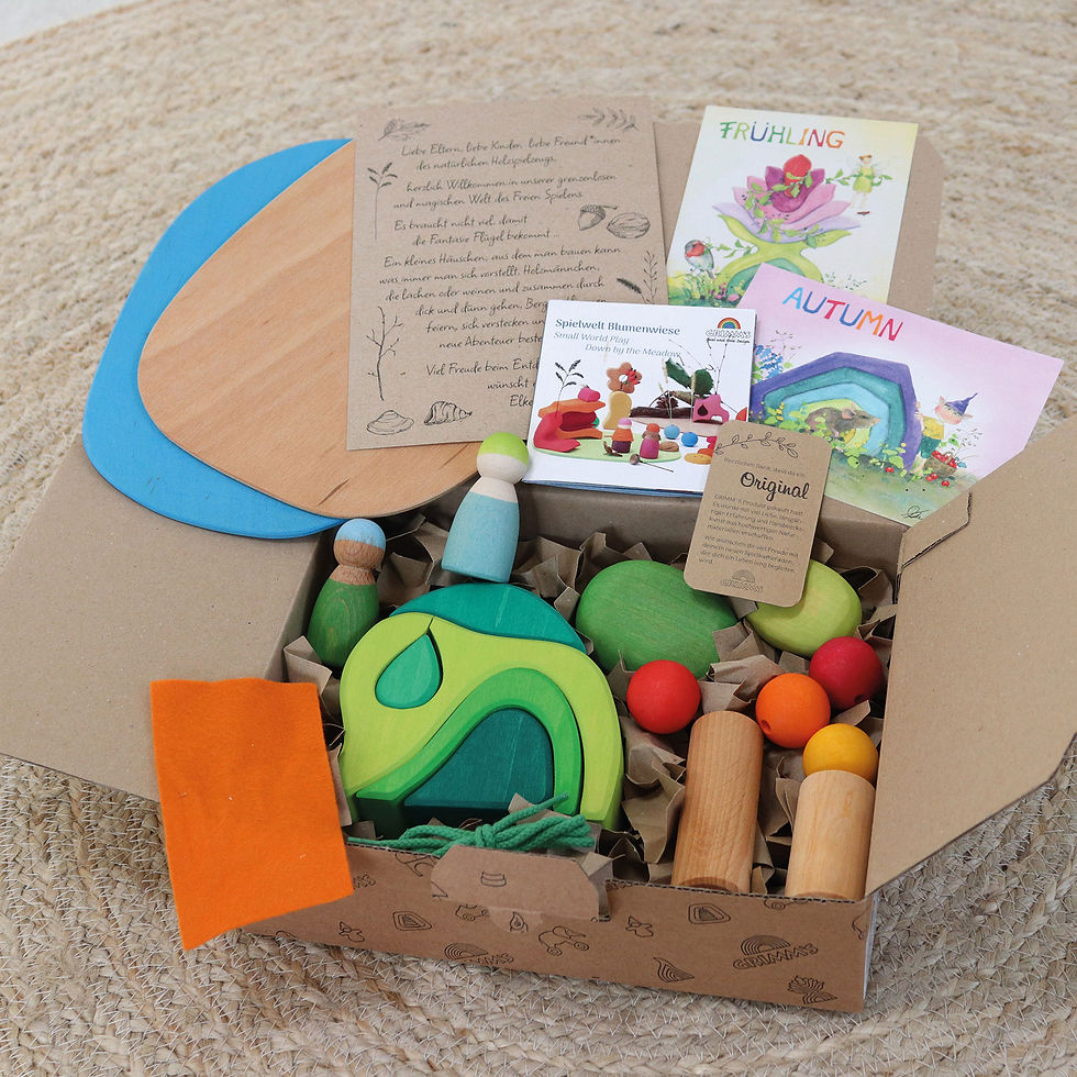 Thumbnail: Grimms Small World Play in the woods. Handcrafted children's toy. Imaginative Play. Open ended play set. Small world play