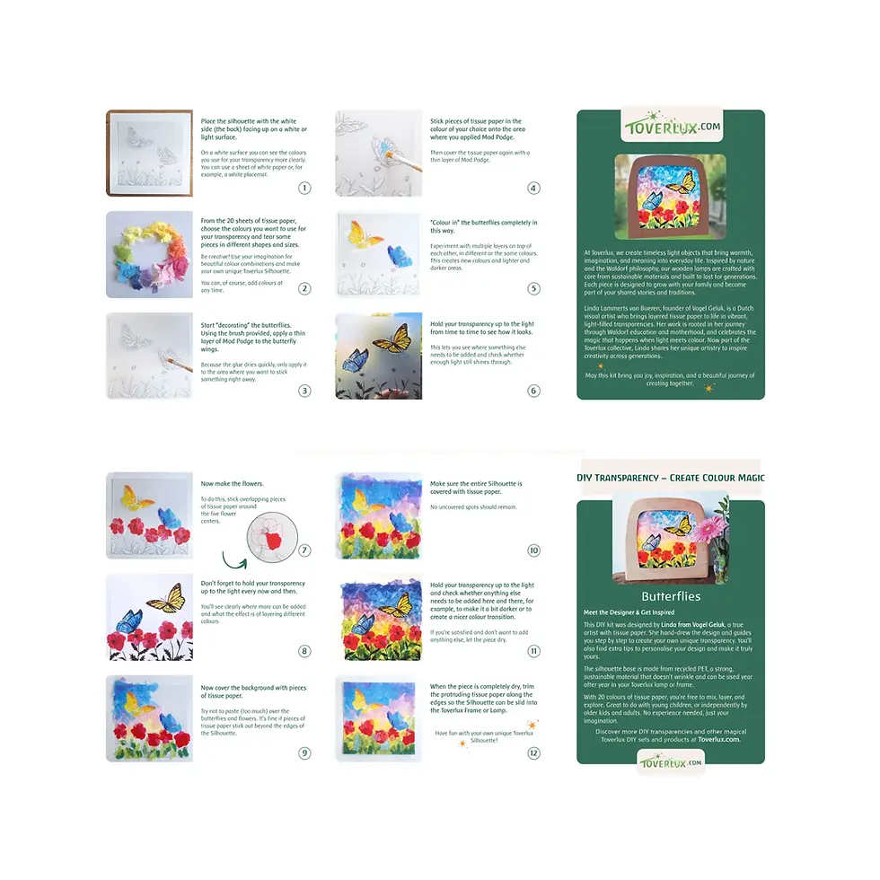 Toverlux DIY Transparency Kit - Summer. Waldorf inspired illustrations. Storytelling. Seasonal display