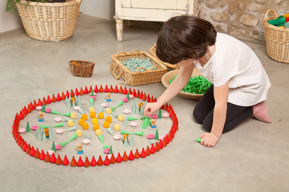 Thumbnail: Grapat Wooden Mandala Fire. Handcrafted children's toys. Creative, Imaginative play. Loose Parts Play. 3 years +