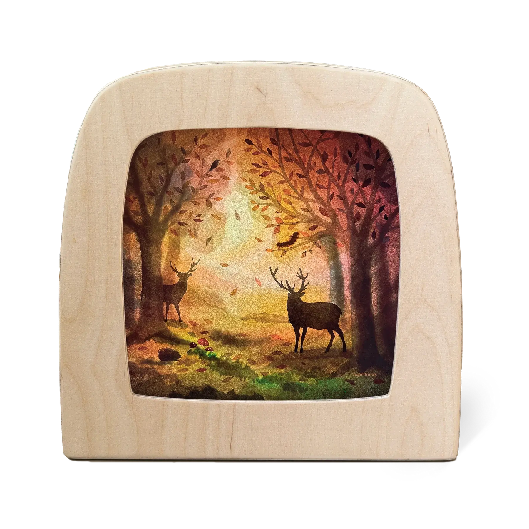 Toverlux Silhouette - Vogel Geluk - Komorebi. Waldorf inspired illustrations. Storytelling. Seasonal display