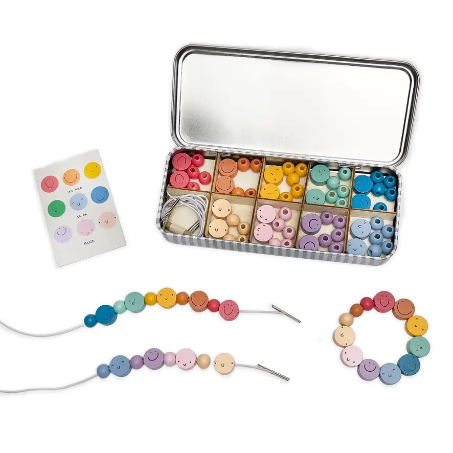 Thumbnail: Cotton Twist It's Nice To Be Nice Bracelet Beading Kit. Children's craft activity. Stocking filler. Eco-friendly