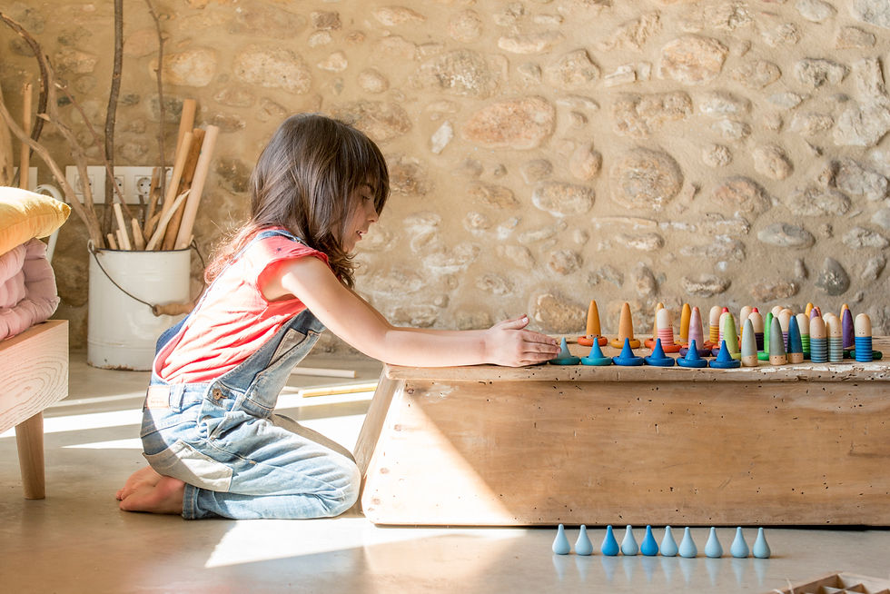 Thumbnail: Grapat Wooden Mandala Raindrop. Handcrafted children's toys. Creative, Imaginative play. Loose Parts Play. 3 years +