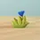 Thumbnail: Bumbu Toys Wooden Grass With Blue Flower Small. Handcrafted Waldorf inspired toys. Imaginative play and storytelling