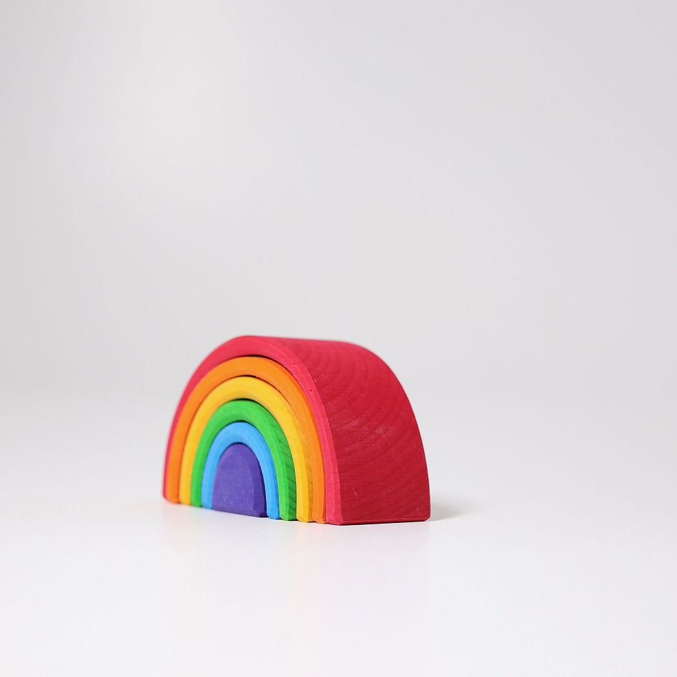 Thumbnail: Grimms Small Rainbow. Handcrafted wooden children's toy. Creative play. Stacking toy. Open Ended Play. 3 years +