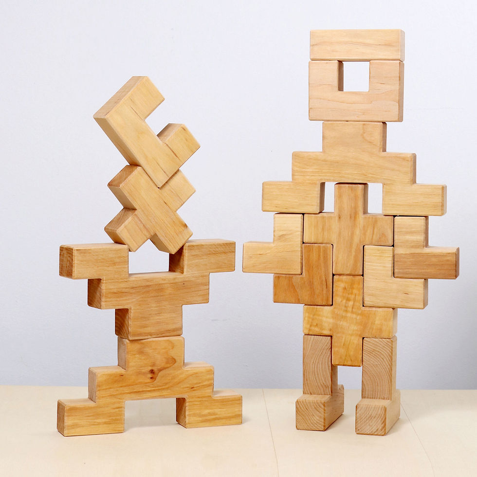 Thumbnail: Grimms Building Set Stairway. Handcrafted children's toy. Creative play. Building toy. Open Ended Play. 3 years +