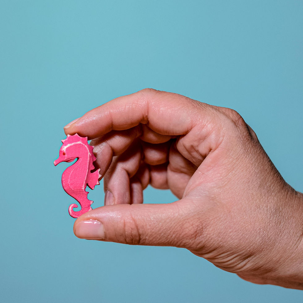 Thumbnail: Bumbu Toys Wooden Seahorse. Handcrafted Waldorf inspired small world toys. Imaginative play and storytelling