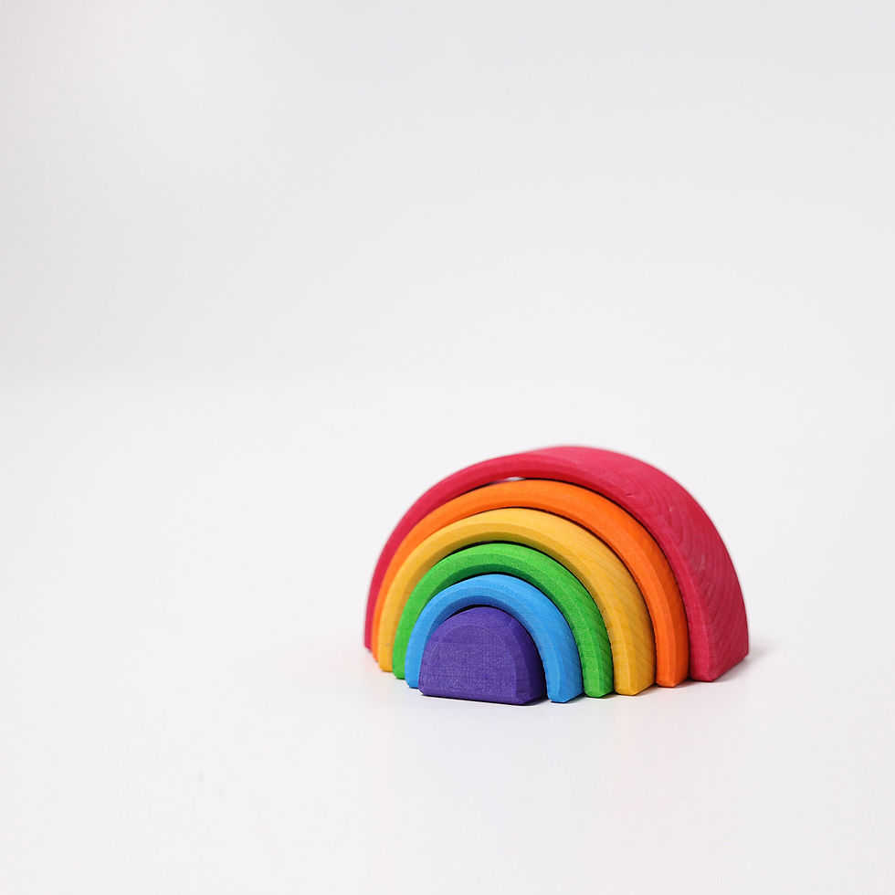 Thumbnail: Grimms Small Rainbow. Handcrafted wooden children's toy. Creative play. Stacking toy. Open Ended Play. 3 years +