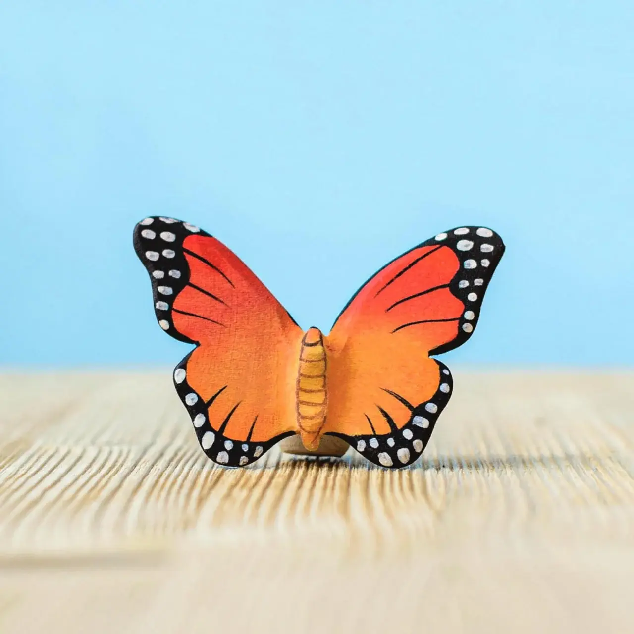 Bumbu Toys Wooden Butterfly. Handcrafted Waldorf inspired small world toys. Imaginative play and storytelling