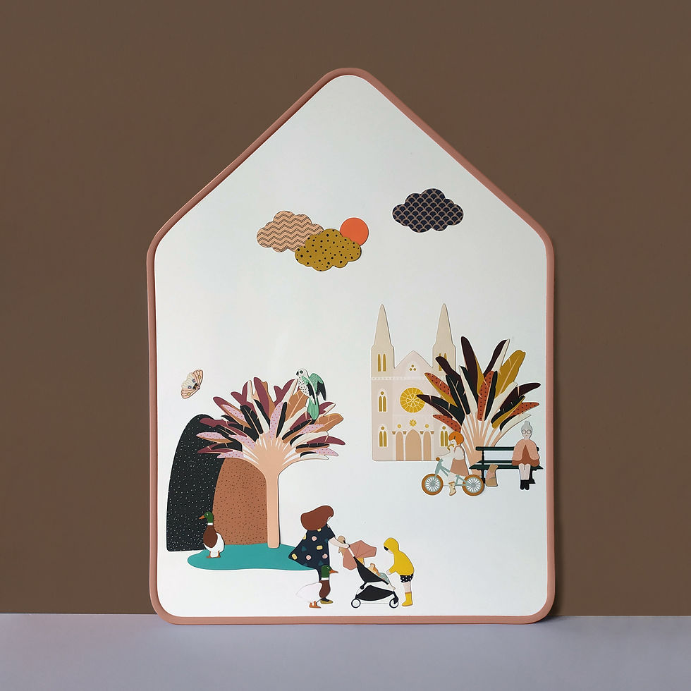 Thumbnail: Ma Cabane a Reves Little House Magnetic Whiteboard. Creative play. Minimalist design. Playroom decor.
