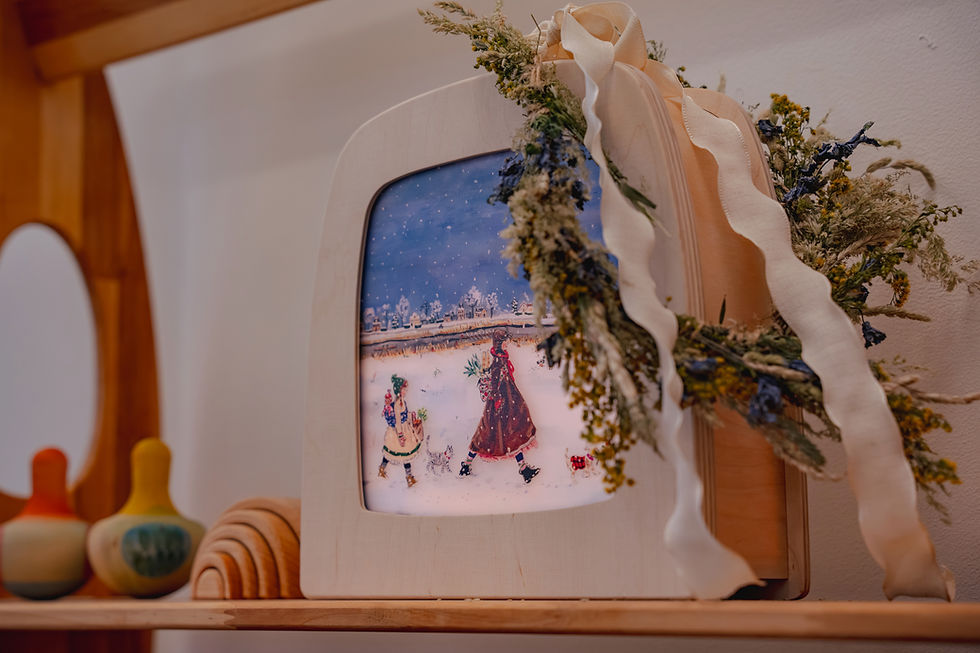 Toverlux Silhouette - Gwen's Illustrations - Winter Stroll. Waldorf inspired. Storytelling. Seasonal display