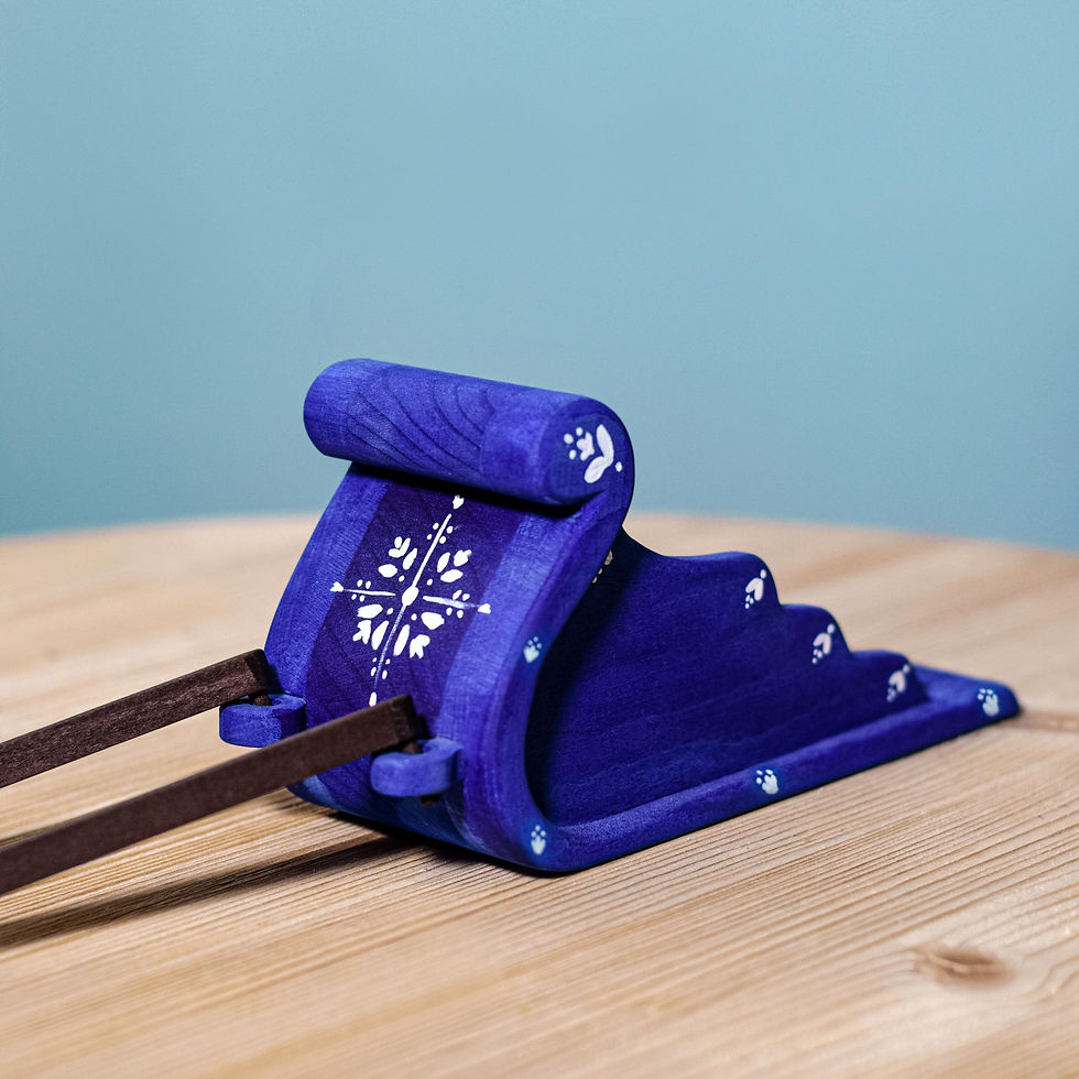Thumbnail: Bumbu Toys Wooden Sleigh. Waldorf inspired toys. Open ended imaginative play and storytelling. Seasonal Decor