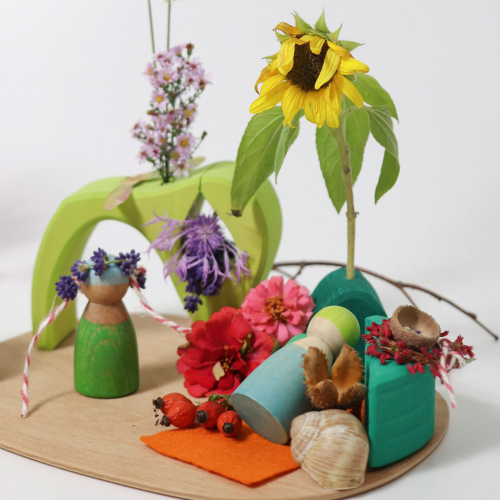 Thumbnail: Grimms Small World Play in the woods. Handcrafted children's toy. Imaginative Play. Open ended play set. Small world play